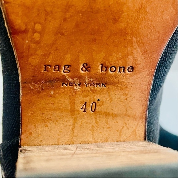 Rag and Bone Black Canvas Ankle Boots Size EU 40 - Picture 7 of 7